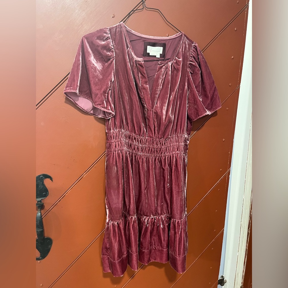 Anthropologie Velvet Somerset Dress